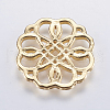 Brass Filigree Joiners Links KK-F737-30-RS-4