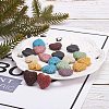 Dyed Natural Lava Rock Bead Strands G-PH0035-01-4