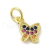 Real 18K Gold Plated Brass Pave Cubic Zirconia Pendants KK-M283-11N-02-1