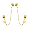 Brass Cuff Earrings EJEW-JE05407-02-1