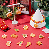 SUNNYCLUE 44Pcs 11 Styles Christmas Plastic Pendants FIND-SC0011-38-4
