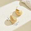 Brass Frosted Teardrop Stud Earrings YQ2405-2