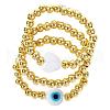3Pcs Brass Beaded Rings Sets for Unisex WS6814-1