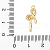 Brass Micro Pave Clear Cubic Zirconia Pendants KK-V016-17G-3