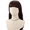 Clear Cubic Zirconia Star Pendant Necklaces Set NJEW-JN04150-5