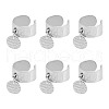 6Pcs 304 Stainless Steel Open Cuff Finger Rings RJEW-UN00009-1