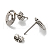 201 Stainless Steel Stud Earring Findings STAS-D244-24P-A-2