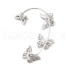 Butterfly Crystal Rhinestone Cuff Earrings for Girl Women Gift EJEW-F275-01B-P-2
