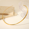 Simple Stainless Steel Flat Cuff Choker Necklaces Fashion Jewelry for Women RC6869-1-1
