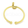 Rack Plating Brass Open Cuff Rings for Women RJEW-F162-02G-J-3