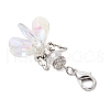 Angel Glass Pendant Decorations HJEW-MZ00260-03-4