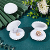 SUNNYCLUE 3Pcs Shell Shaped Velvet Jewelry Storage Boxes AJEW-SC0002-94-4