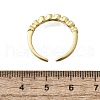 Brass Micro Pave Clear Cubic Zirconia Open Cuff Rings for Women RJEW-F179-05G-3