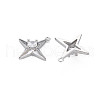 Brass Clear Cubic Zirconia Pendants X-KK-S364-002-2