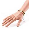 Electroplate Glass Nylon Thread Braided Bead Bracelets for Mom and Daughter BJEW-JB06359-03-6
