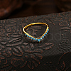 925 Sterling Silver Pave Cubic Zirconia V-shaped Finger Rings for Women DZ3056-3-1