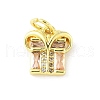 Brass Micro Pave Cubic Zirconia Pendants KK-Z101-02G-02-1