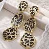 Alloy acrylic Dangle Stud Earrings EJEW-M075-01G-03-2