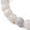 Round Natural Dendritic Agate Beaded Stretch Bracelets for Women BJEW-JB11045-02-4