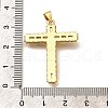 Rack Plating Brass Micro Pave Cubic Zirconia Pendants KK-L226-005G-08-3