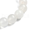 8mm Round Natural Golden Silk Jade Beaded Stretch Bracelets for Women BJEW-JB10924-4
