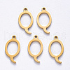 Vacuum Plating 201 Stainless Steel Charms STAS-R105-Q-G-2