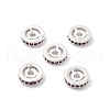 Brass Micro Pave Cubic Zirconia Beads KK-R216-10C-S02-1