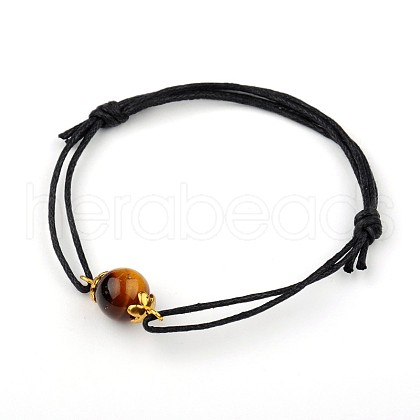 Gemstone Adjustable Link Bracelets X-BJEW-JB01554-01-1