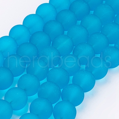 Transparent Glass Bead Strands GLAA-S031-10mm-37-1