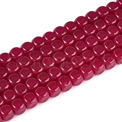 Lab Grown Red Corundum Beads Strands G-G106-N01-03-1