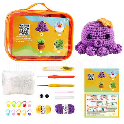DIY Octopus Knitting Kits X1-DOLL-PW0016-01H-1
