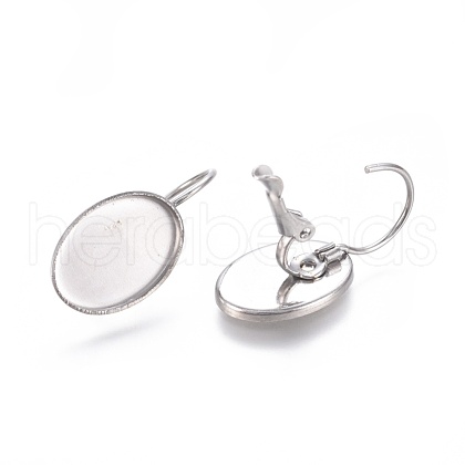 Tarnish Resistant 304 Stainless Steel Leverback Earring Findings X-STAS-E474-08P-1