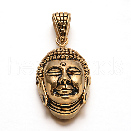 Buddha 304 Stainless Steel Steel Pendants STAS-M222-15AG-1