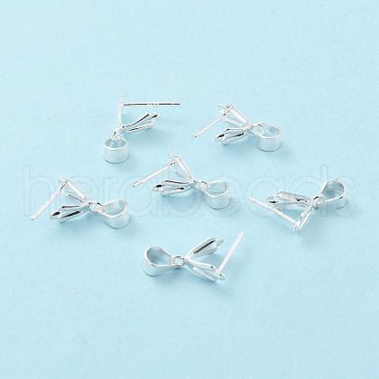 925 Sterling Silver Ice Pick Pinch Bails STER-Z001-018S-1