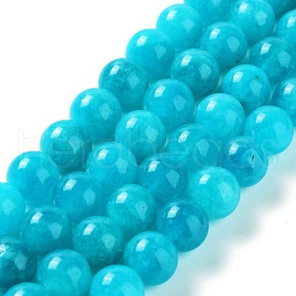 Dyed Natural Malaysia Jade Beads Strands G-G021-02C-02-1