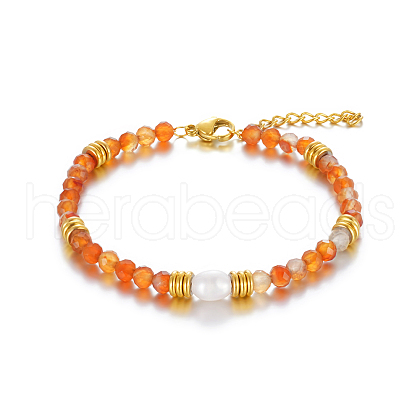 Natural Carnelian Beaded Bracelets for Women CG6931-14-1