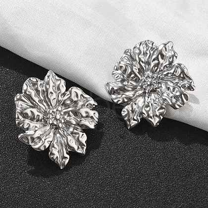 304 Stainless Steel Studs Earrings for Women EJEW-K306-29P-1