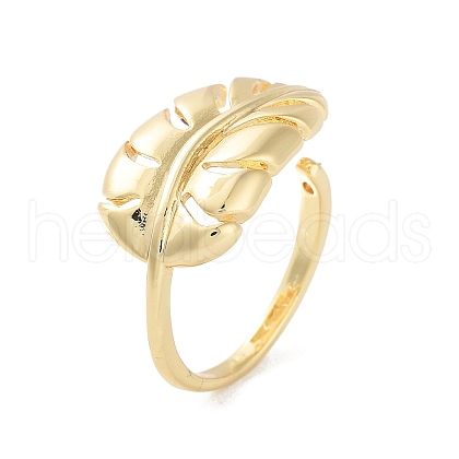 Rack Plating Brass Open Cuff Rings RJEW-M168-11G-1