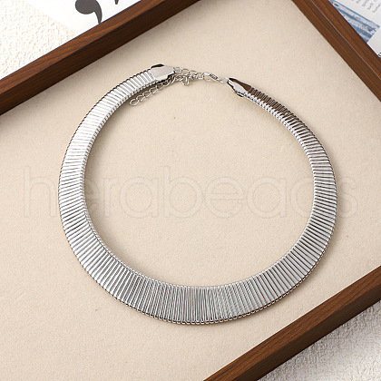 Alloy Wide Choker Necklaces for Women NJEW-C090-01P-1