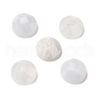 Natural Blue Lace Agate Cabochons G-B146-02B-6mm-1