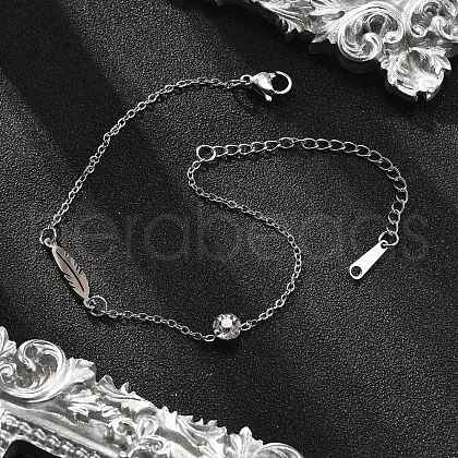 201 Stainless Steel Cable Chain Bracelets BJEW-H205-01E-P-1