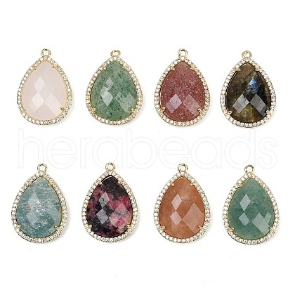 Natural Mixed Stone Faceted Pendants G-I382-05G-1