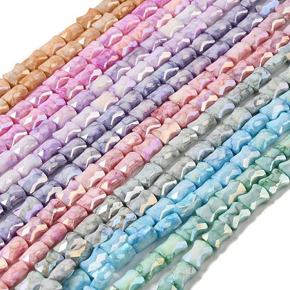 Electroplate Glass Beads Strands GLAA-D013-06-1