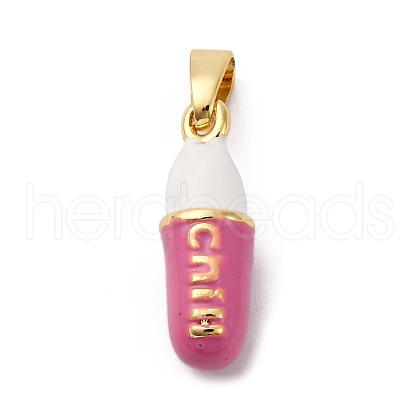 Brass Enamel Pendants KK-Q098-40G-B-1