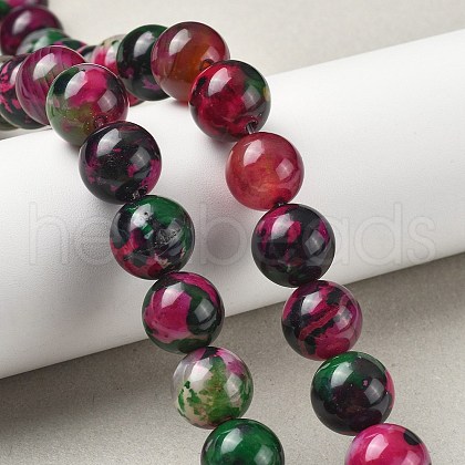 Natural Multi-Color Agate Beads Strands G-A261-B13-14mm-1