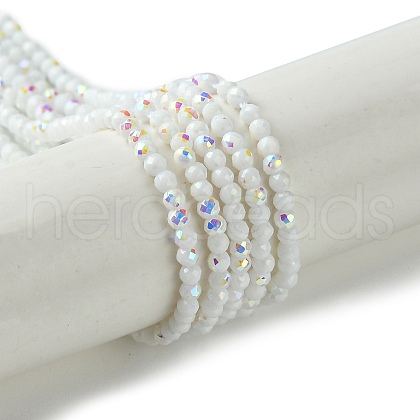 Electroplated Glass Beads Strands EGLA-P055-01A-AB03-1