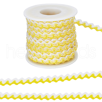 Gorgecraft Two Tone Polyester Wavy Fringe Trim Ribbon OCOR-GF0003-97E-1