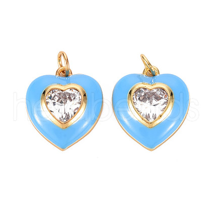Brass Enamel Pendants KK-T013-15F-NF-1