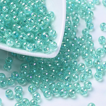 Eco-Friendly Transparent Acrylic Beads X-PL733-9-1
