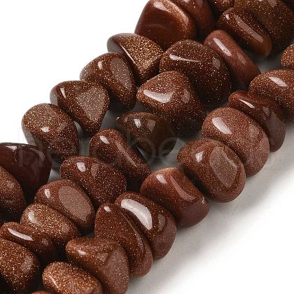 Synthetic Goldstone Beads Strands G-B078-G05-01-1